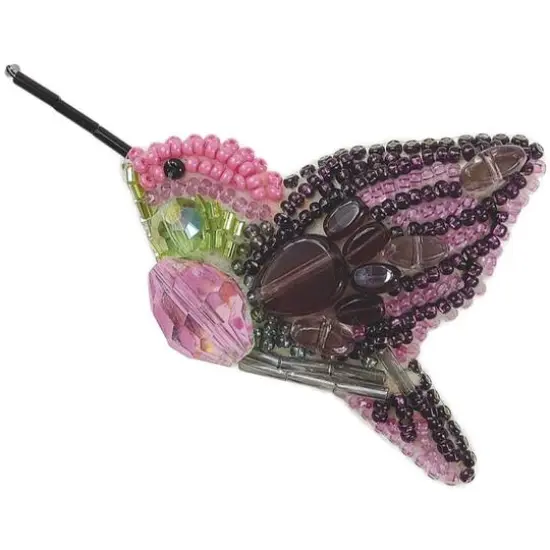 Crystal Art Beadwork Kit For Creating Brooch Fly Bird {1}