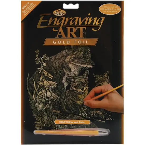 Royal & Langnickel&reg; Engraving Art&trade; Fox & Cubs Gold Foil Kit {1}