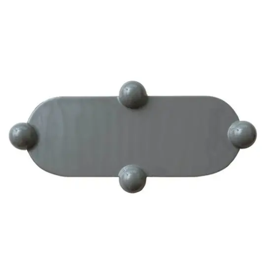 Hello Honey&reg; 17.5" Gray Elegance Enamel Metal Tray with Ball Feet {8}