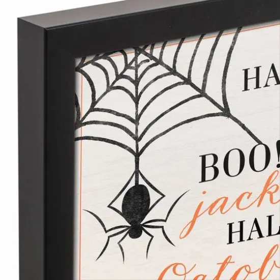 Halloween Things Black Framed Canvas Wall Art {4}