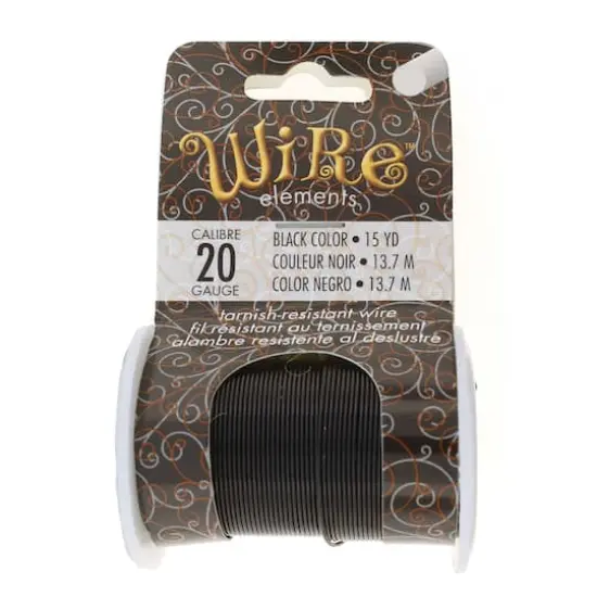 The Beadsmith&reg; Wire&trade; Elements 20 Gauge Tarnish-Resistant Wire Black {1}