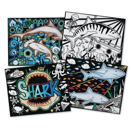 S&S&reg; Worldwide Velvet Art Shark Posters, 12ct. {3}