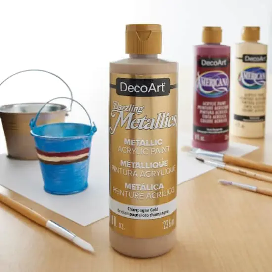 DecoArt&reg; Dazzling Metallics&reg; Acrylic Paint Champagne Gold {3}