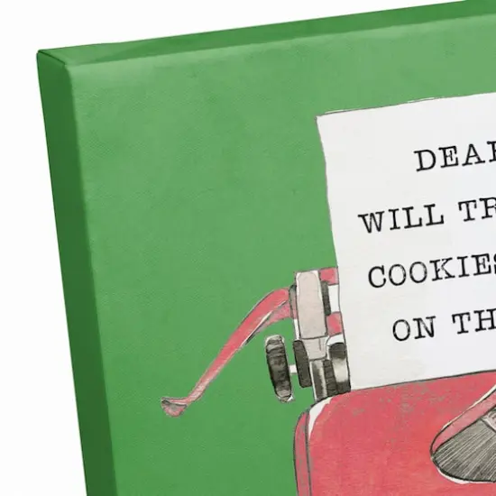 Christmas Typewriter Canvas Wall Art {4}