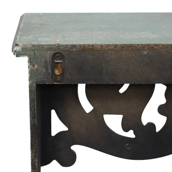 White Wood Farmhouse Wall Shelf, 10" x 48" x 8" {6}