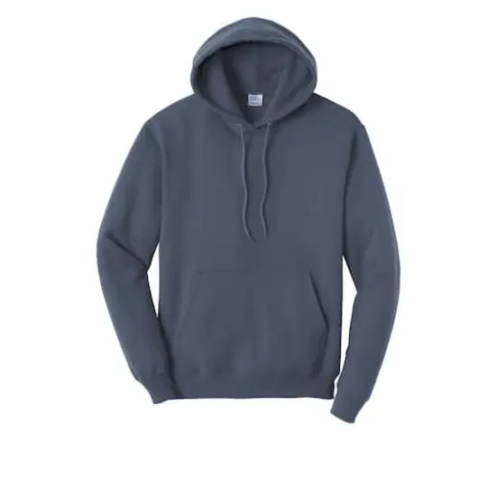 Port & Company® Darks Core Fleece Pullover Hooded Sweatshirt Steel Blue {1}