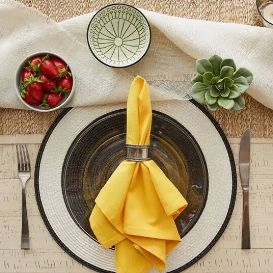 DII&reg; Solid Oversized Napkin, 6ct. Yellow Mello {10}