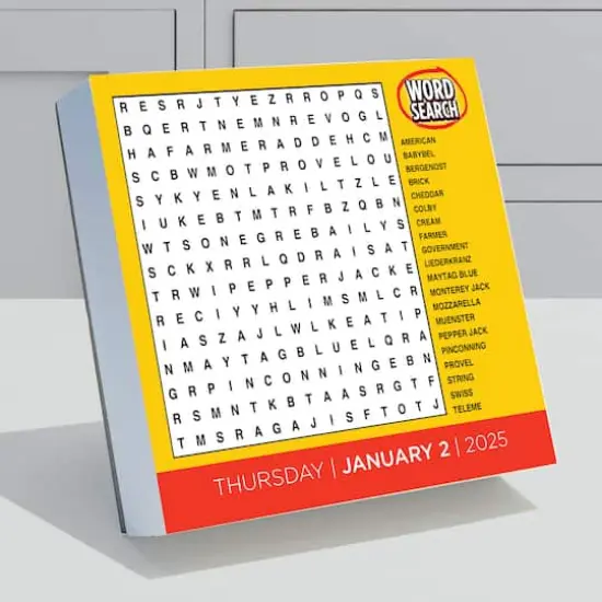 TF Publishing 2025 Daily Word Puzzle Daily Desktop Calendar {4}