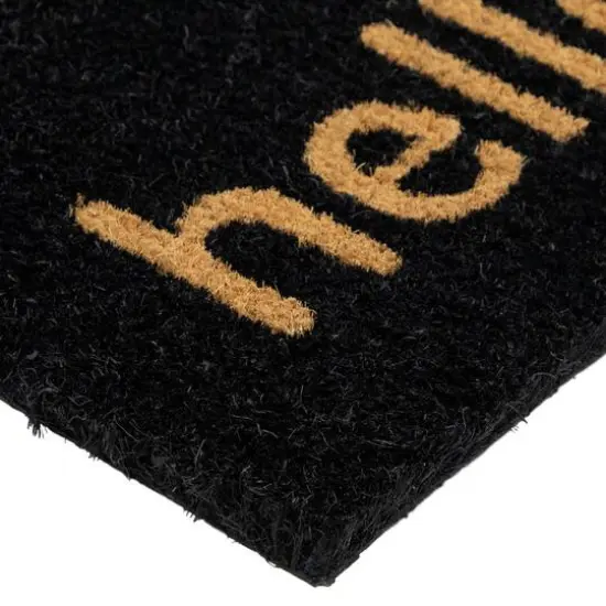 Black Hello Doormat {6}