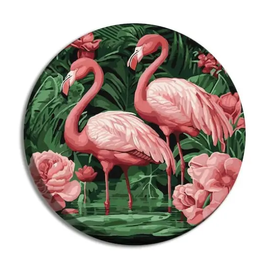 Ideyka Flamingos in Flowers Painting by Numbers Kit {1}