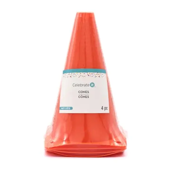 6.75" Orange Cones, 4ct. by Celebrate It&trade; {4}
