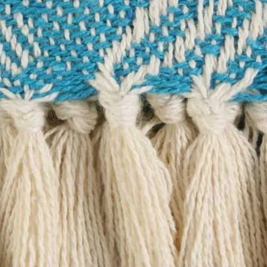 DII&reg; Teal Basket Weave Woven Throw {3}