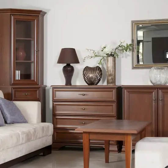 Simple Designs 20" Textured Stucco Curvy Ceramic Table Lamp Brown {5}