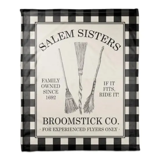 Salem Sisters Broomstick Co. Coral Fleece Blanket {1}