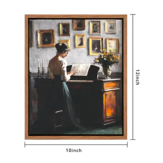 12" Woman at Piano Canvas Wall Art by Ashland&reg; {6}