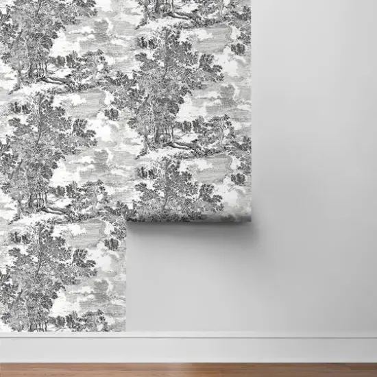 Surface Style Serene Scenes Toile Peel & Stick Wallpaper Charcoal {8}