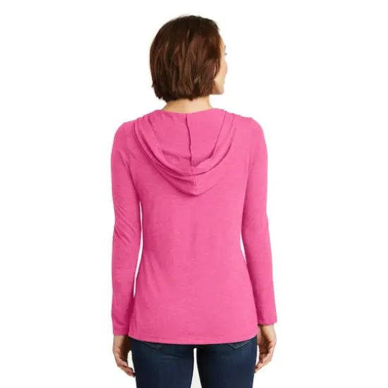 District® Women's Perfect Tri® Long Sleeve Hoodie Fuchsia Frost {6}