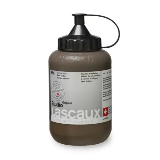 Lascaux Studio Acrylic Paint, 500mL 956 Raw Umber {4}