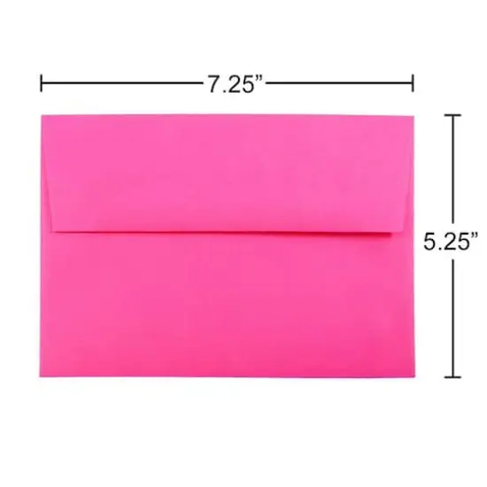 JAM Paper A7 Ultra Fuchsia Hot Pink Invitation Envelopes, 50ct. {5}