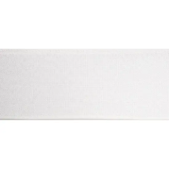 2.5" x 25ft. Faux Linen Wired Ribbon by Celebrate It&trade; D&eacute;cor White {4}