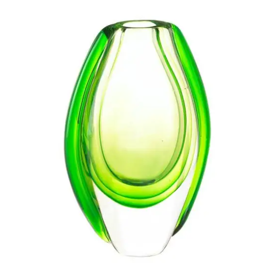 8.5" Emerald Art Glass Vase {1}