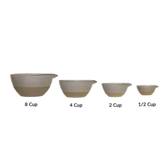 Hello Honey&reg; Assorted Stoneware White Batter Bowls Set {6}