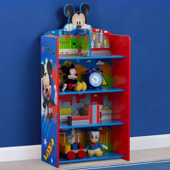 Disney&reg; Mickey Mouse Wooden Playhouse 4-Shelf Bookcase  {3}