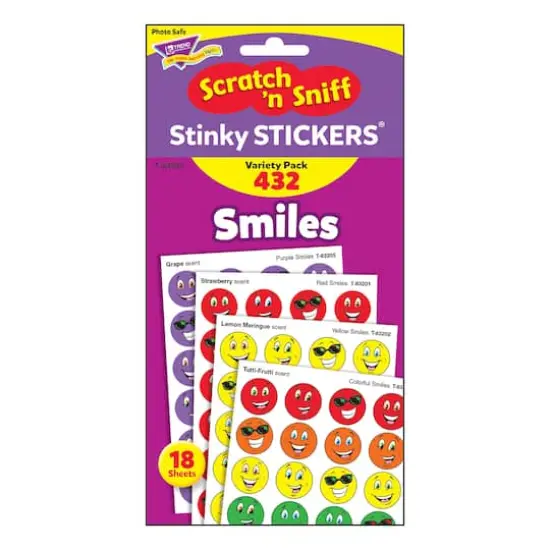 Trend Enterprises&reg; Stinky Stickers&reg; Smiles Variety Pack, 3 Packs of 432ct. {4}