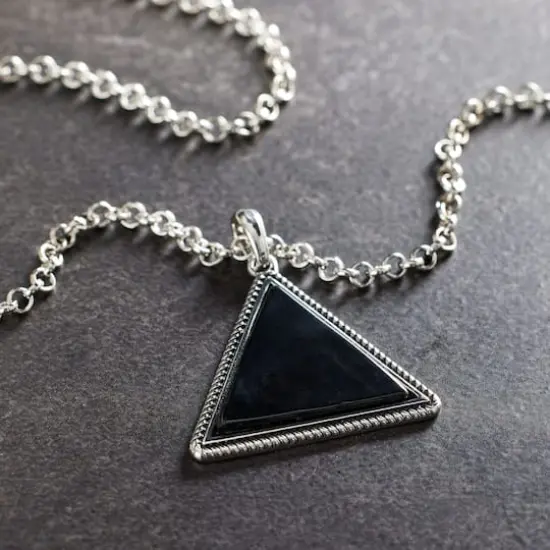 Black Metal Triangle Pendant by Bead Landing&trade; {3}