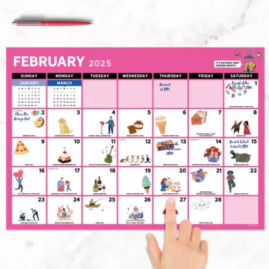 TF Publishing Medium 2025 Every Day is a Holiday Monthly Blotter Desk Pad Calendar {5}