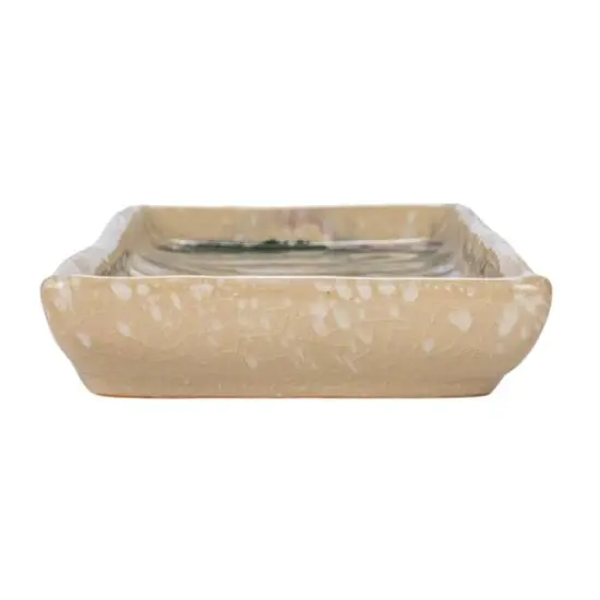 Hello Honey&reg; 11.75" Green & Cream Abstract Design Ceramic Serving Plate {4}