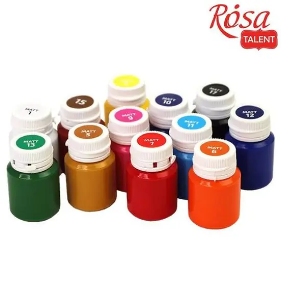 Rosa Talent Deco 12 Color Matte Acrylic Paint Set {4}