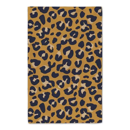 Good Cooking Vibes Only Leopard Tea Towel Set Gold {6}