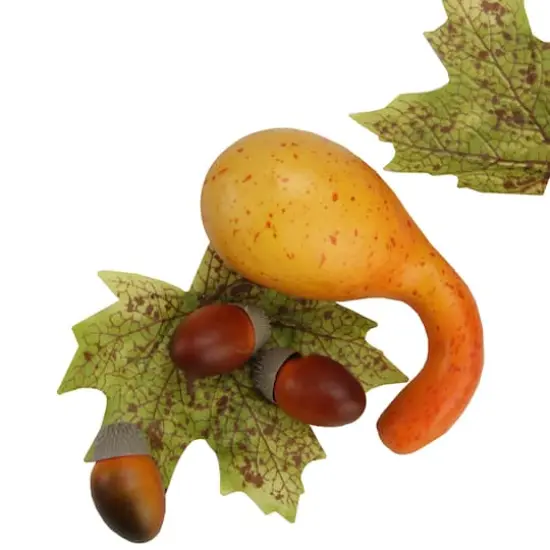 Autumn Harvest Pumpkin, Gourd, Acorn & Leaf Decoration Set {4}