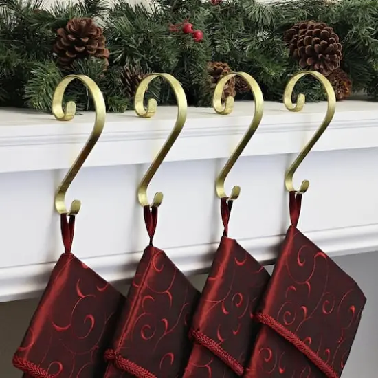 Haute Decor Stocking Scroll&reg; Gold Foil Stocking Holders, 4ct. {3}