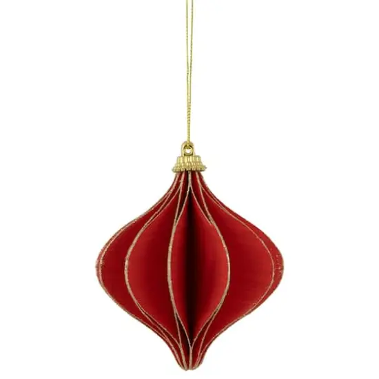 4.25" Glittered Red Onion Christmas Ornament {1}