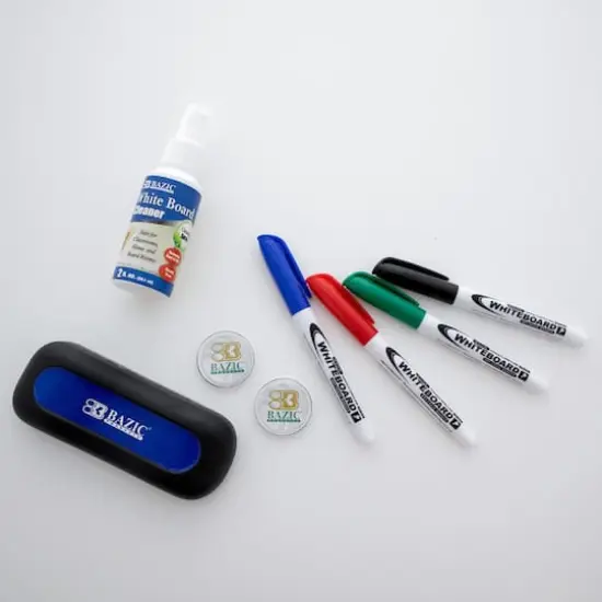 Bazic&reg; 24" x 36" Aluminum Frame Magnetic Dry Erase Board Value Pack {3}