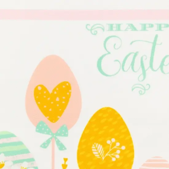 72" Pastel Happy Easter Striped Table Runner {5}