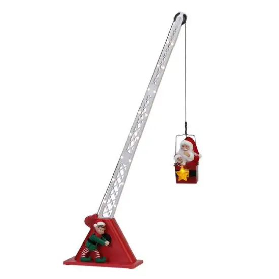 44" Santa's LED Christmas Crane {1}