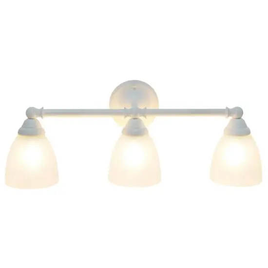 Lalia Home Essentix 3 Light Clear Shade Vanity White {4}