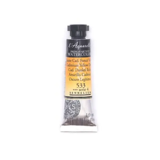 Sennelier French Artists' Watercolor, 10mL 533 Cadmium Yellow Deep S4 {1}