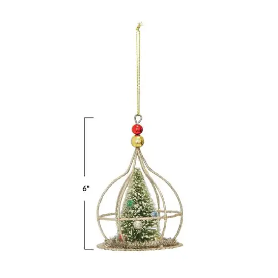 Hello Honey&reg; Sisal Glitter & Faux Snow Christmas Tree Ornament {4}