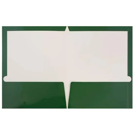 JAM Paper Glossy Laminated Two Pocket Folders, 100ct. Green {4}