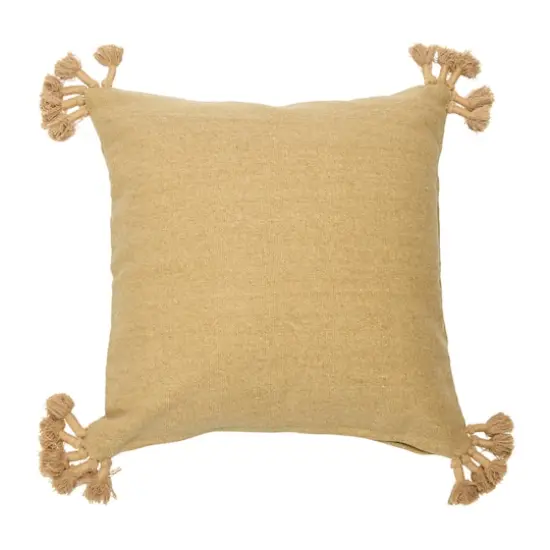 Hello Honey&reg; Tan Square Canvas Pillow Cover with Tassels {1}