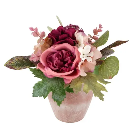 10" Mixed Rose Arrangement in Pink Pot by Ashland&reg;  {3}