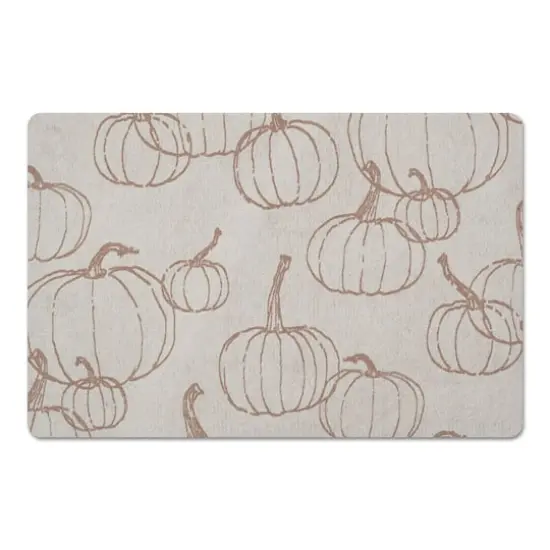 Dusty Rose Multi Pumpkin Pattern Floor Mat {1}