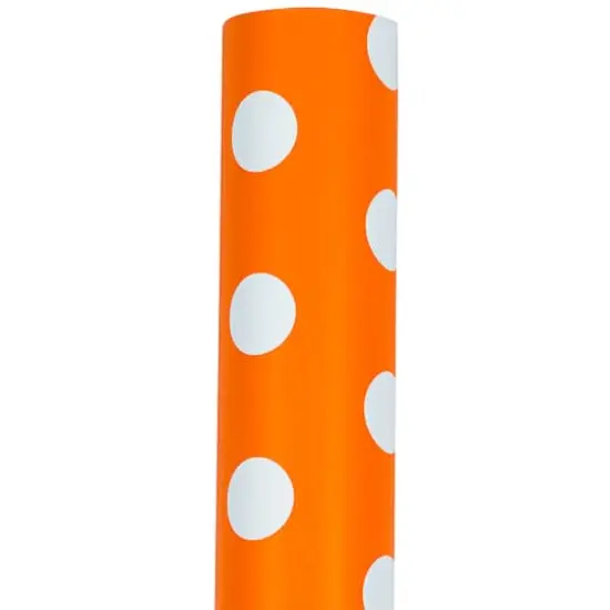 JAM Paper Polka Dot Gift Wrap Orange and White {5}