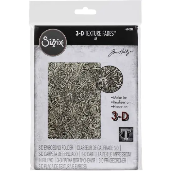 Sizzix&reg; 3D Texture Fades&trade; Tim Holtz&reg; Engraved Embossing Folder {1}