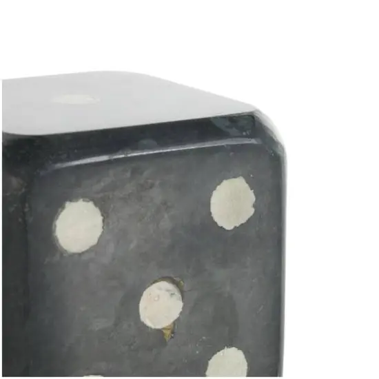 Green Marble Dice Decorative Bookends with White Accents {6}