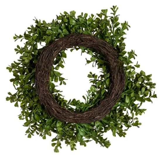 Hello Honey&reg; 13" Green Boxwood Wreath {8}